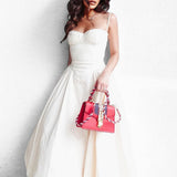 Spring Women's Clothing On The New Hot Girl Sexy V Tie Slings Mid-Length Dress To The Waist Showing Thin Back Dress 68HZ