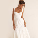 Women's Clothing INS Pure-Bbreed Sling Skirt Cotton Tatin White Dress Dress Women Summer Sweet And Spicy 68HZ