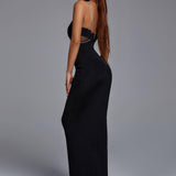 Summer Heart-Bursting Dress Sexy Sling Diamond Chain Long Body-In-Handling Bandatry Dress 68HZ