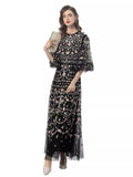 Fashion French Light Luxury Elegant Heavy Industry Embroidery Yarn Net Dress 68HZ