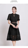 Temperament-Éí-In-So-Potted Lace Dress 2025 Spring/Summer New French High-End Squeer Hook Water-Soluble Lace Dress 68HZ