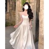 Diamond Chain Ding Noodles With Dress Women's New Waist Display Lanky Dress Sweet Style Banquet Dress Dress Dress Dress 68HZ