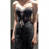 Evening Dress With Bra Dress Woman 2024 Autumn New High-End Light Luxury Niche Banquet Heavy Industry Dress 68HZ