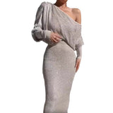 2025 New Slanted Shoulder Sexy Women's Dress 68HZ