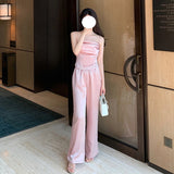 Small Design Exquisite Small Suit Women's Silk And Satin Slings With Trousers Women's Fashion Two-Piece 68HZ