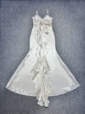 Sexy Famous Sling Suit V Collared Back Ribbon Ribbon Dress Romantic Dating Island Beach Dress 68HZ