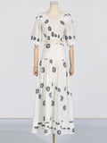 Korean Fashion And Leisure Two Sets 2025 Spring New High-Waisted Print Skirt Suit Women's Trend 68HZ