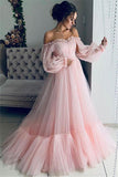 Spring 2024 New Women's Shoulder Mesh Yarn Long-Sleeved Wedding Dress Dress New 68HZ