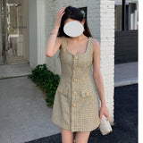 Cinque Small Fragrant Fashion Temperament French Long-Sleeved Coat Vest Dress Dress Half Dress Small Fragrant Suit Woman 68HZ