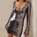 High-End Women's Sexy Glided Sleeve Miniskirt 68HZ