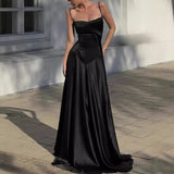 Fashion Women's New Sexy Sling Skirt Dress Bodyd Back Dress Black Dress Women's Evening Dress 68HZ