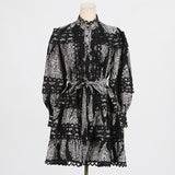 2025 Dress Spring New Long-Sleeved Retro Skirt Australian Holiday Dress Women's Fashion Trend 68HZ
