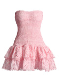 Women's Clothing 2025 Spring New High-End Sexy Hottie T Breast-Wear Dress Body Lotus Leaf Side A-Dress Dress Dress 68HZ