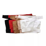 Autumn New Street Women's Sexy Fashion Word Collar Shoulder Ultra-Short Hollow Leak Bandage Vest 68HZ
