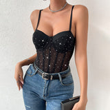 Hot Selling Ins Flash Squint Fish Bone Repair Sexy High-End Jumpsuit 68HZ