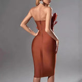 Christmas New Long Fashion Dress Brated Ostrich Hair High-End Temperament Banded Dress Woman 68HZ