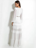 Deep V Goddess Fan Gentle Sweet Fashion Hollow Tea Rest Temperament Fairy Fairy Sister Light Luxury Dress 68HZ