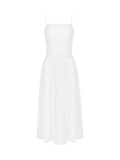 Ins New Women's Sexy Bodysuit Slings Mid-Length Skirt Fashion High-End White Dress Summer Pure Lust 68HZ