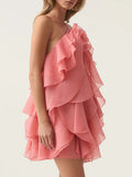 Temperament Sexy High-End Short Dress 2025 Summer New Hanging Neck Three-Dimensional Flower Design Strapped Sleeveless Dress 68HZ
