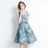 2025 Spring And Summer New French Retro Court Style Jed Flower In The Long Dress Women's Waistless Vest Dress 68HZ