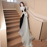 Evening Dress Dress Host Female Fishtail French High-End Light Luxury High-End Niche Vocal Music Exam Banquet Famous Fae 68HZ