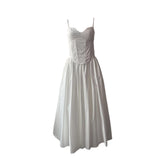 Sexy Suspension Dress 2025 New Corset Thin Breastless Sleeveless Temperament In The Color Of The Long Dress Woman 68HZ