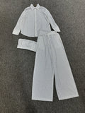 2024 Spring And Summer New Shirt + Breasts + Tight Waist Trousers Hot Three-Piece Suit Woman 68HZ