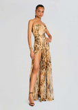 High-End Women's Sexy Bare-Back T-Breasted Dress Dress Dress Dress Dress Dress Dress 68HZ