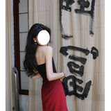 French Gradient Chest Dress Women's New Famous And Female Party Party Dress Design Small Crowd Long Dress 68HZ