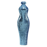 New Sexy Babes Beads Bag Ass Women's Hanging Neck Dress Open-Fork Lily Dress Dress 68HZ