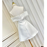 Small Design Three-Dimensional Large Butterfly Braided Shoulder Sling Fish Bone Waist A Dress Dress Dress Dress 68HZ