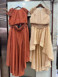 Spring And Summer Heavy Industry Shell Decoration Top + High Waist Skirt Set 68HZ