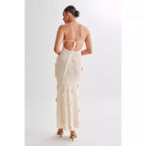 2024 Summer New Women's Knitted Flower Dress Women 68HZ