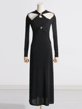 Famous Style Dress Dress Dress 2025 Summer New Hollow Kinesi Design Slim Thin Dress Dress Woman 68HZ