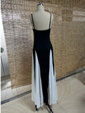 Women's Clothing 2024 Summer New Fashion Temperament Elegant Sexy Sister Body-In-The-Colored Sling Dress 68HZ