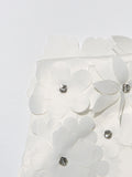 Famous Style Temperament Loose Short Dress 2025 New Design Nail Bead Three-Dimensional Flowers Sleeveless Dress Woman 68HZ