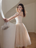 Evening Dress 2024 New Extreme Day Meteor Fine Shiny Piece Hanging Dress Birthday Ceremony Fairy Dress 68HZ