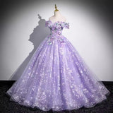 Elegant Purple Evening Dress Temperament Shoulder Solo Poncho Dress Student Vocal Art Show Annual Meeting Host 68HZ