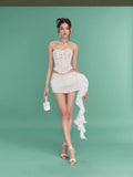 Sexy Lace Lace Lace Tective Back Strapped With Ass Dress Two Sets 68HZ