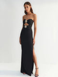 Women's Hot Diamond Metal Accessories High-End Elegant Long Body-Covered Braided Dress 68HZ