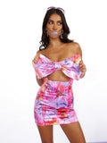 Women's Fashion Sexy Breast-Wearing Butt Dress Dress Big Bows Decorative Dress Dress Dress Dress Dress Dress 68HZ