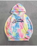 2025 Autumn And Winter New Personalized Street Tweed Lamb Languid Languid Wind Loose Tie Dye I Am Kenough Company 68HZ