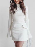 Women's Autumn And Winter New Sexy Dress Long-Sleeved Dress Tights Hip Skirt Skirt Short Skirt Hottie 68HZ