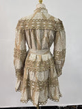 2025 Dress Spring New Long-Sleeved Retro Skirt Australian Holiday Dress Women's Fashion Trend 68HZ