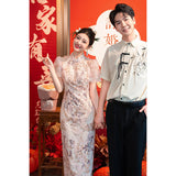New Chinese Style Improved Cheongsam Dress National Style Engagement Dress High-End Light Luxury Niche Bride Morning Dress Toast 68HZ
