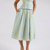 Temperament New Women's Summer Fashion Crummity Skirt High Waist Thin A-Character Skirt Holiday Hottie 68HZ