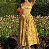 Women's Dress Dress Sling Skirts With Sweet And Spicy Long Skirts Summer Floral Dress 68HZ