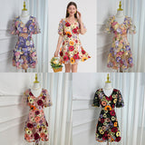 2025 Summer New French Design Heavy Industry Three-Dimensional Flowers Slimming Thin And Hip Delicate Dress Women's Clothing 68HZ