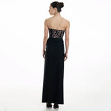 New Sexy Lace Dress Temperament With Chest Sticks Wearing Fish Bone Party Dress Dress 68HZ