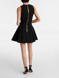 Wang Xinling With A Small Fragrant Style V-Neck Suit Dress Sleeveless Vest Hepburn Style Small Black Dress 68HZ